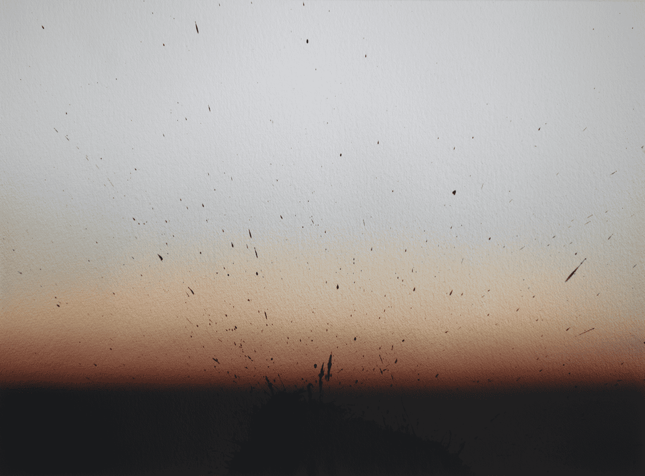 Dynamique 3, acrylique sur papier, 56x76,5 cm, 2025