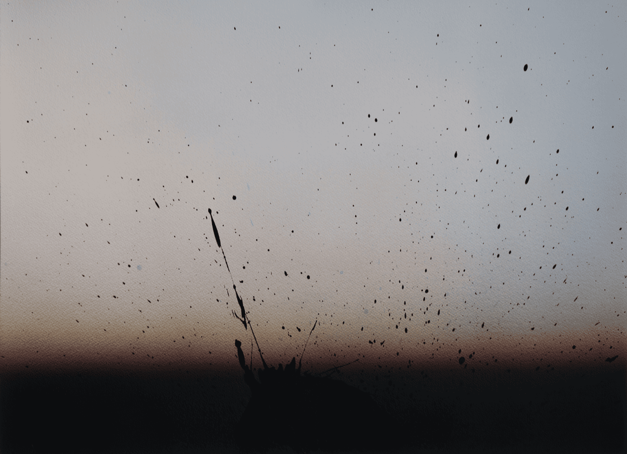 Dynamique 7, acrylique sur papier, 56x76,5 cm, 2025